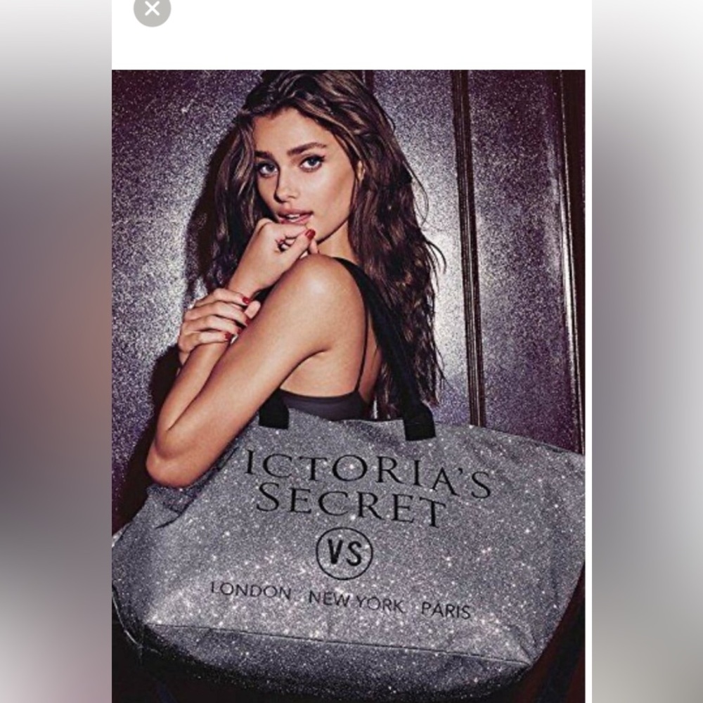Victoria's Secret Sparkling Silver Tote